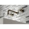 Kingston Brass KS8128CML Manhattan 2-Handle 8" Wall Mount Bathroom Faucet, Brushed Nkl KS8128CML - alternate 6